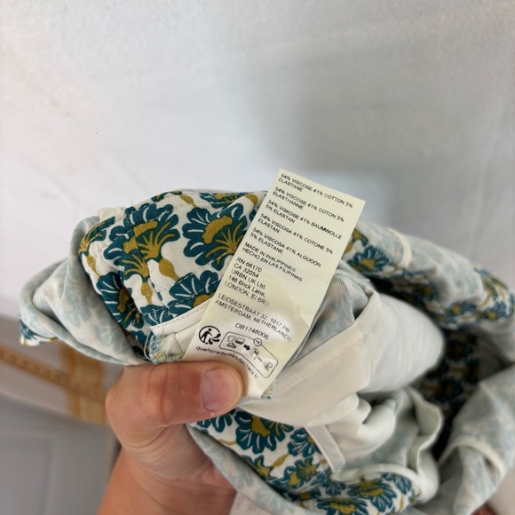 Anthropologie Maeve Patterned Green and Blue Jumpsuit - Picture 12 of 12